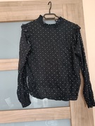 Koszula bluzka czarna w kropki 