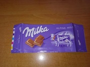 Milka czekolada mleczna Alpine Milk 2001 puste opakowanie