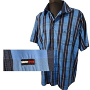 *III MĘSKA KOSZULA TOMMY HILFIGER XXL 2XL KRATA 100% BAWEŁNA