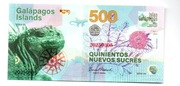 Banknot 500 Quinientos Nuevos Sucres Galapagos
