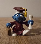 Schleich smerf smurf student college figurka unikat model wycofany z 1981
