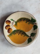 Puigdemont Pottery Ręcznie wykonany ceramiczny talerz ścieny Vintag Cytryna