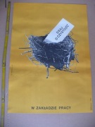 plakat BHP  .Plakat z PRL. Stary plakat