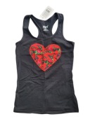 Czarna bluzka bokserka 34,XS góralski wzór