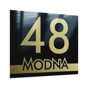 METALOWA nowoczesna tabliczka adresowa 30x25 modny numer domu M2 budynek