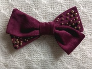 Kokarda do włosów Jessie welur burgund spinka do włosów koraliki wys jakość