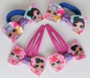 Zestaw do włosów komplet spinki frotki gumki laleczka laleczki LOL