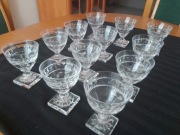 Kieliszki kryształowe do drinków 12 sztuk styl Vintage stan b,d.