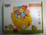 Gra Układanka Drewniana Balansująca Kura Jajka - Hen Balancing - Lelin Toys