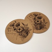 PODKŁADKI POD KUBEK  6 szt.  kwiaty (1)