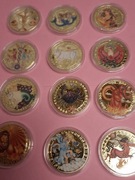 W24 12 MONET LUSTRZANYCH ZNAKI ZODIAKU 