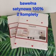 Pościel bawełna satynowa 100% -160x200 w serduszka 