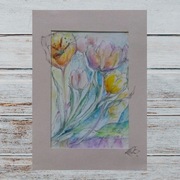 Tulipany - Akwarela  