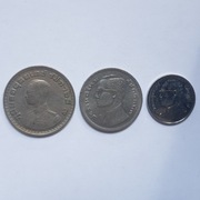 Monety, Tajlandia 1 bat 1962, 1 bat 1977, 1 bat 2015