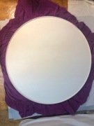 Blat do stolika okrągły biały obręcz