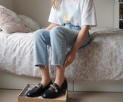 Czarne buty na płaskiej podeszwie . Miękkie i lekkie. Rozmiar 36