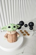 Baby Yoda ZESTAW figurka z masy cukrowej dekoracja na tort 3D topper