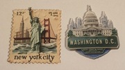 Magnes  na lodówkę 2szt. WASHINGTON D.C. New York USA Nowy Jork Stany(40) 