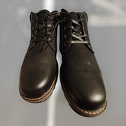 Cleve Super Buty Zimowe Męskie Skórzane Ocieplane Czarne r. 44 + gratis