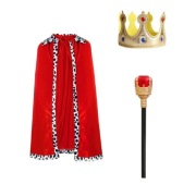 Przebranie kostium dla dzieci Król Jasełka korona peleryna berło nowy 