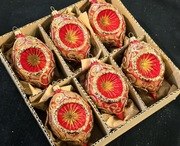 Bombki choinkowe szklane duże cytrynki reflektory ozdoby na choinkę 