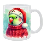 KUBEK Aleksandretta obrożna NA ŚWIĘTA, PREZENT, PERSONALIZOWANY, 24HWYS