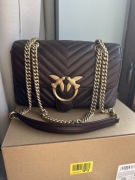 Pinko Love Lady Puff Quilt bordowa pikowana torebka