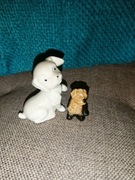 Dwa pieski ceramiczne figurki VINTAGE 