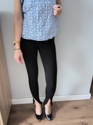 Czarne spodnie legginsy Sinsay zamek na nogawkach
