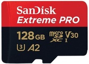 Karta pamięci Sandisk Extreme Pro 128GB microSDXC V30 U3 Nowa
