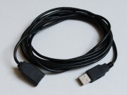 Przedłużacz USB 2,0 - dł. 3,0m (czarny)
