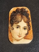 Miniatura na kości ręcznie malowana Madame Récamier
