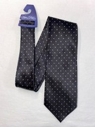Sean John - Krawat Męski Czarny Jedwab Nowy