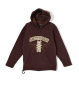 Damska Bluza Kangurka Z Kapturem Luźna Brązowa |R. S