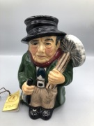 Ręcznie malowana figurka / dzban typu Toby Jug, Staffordshire Pottery