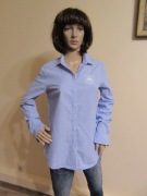 TOMMY HILFIGER _6_ damska koszula niebieska logowana  _  M