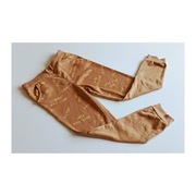 spodnie dresowe  r. 140  Sinsay jasny karmel napisy 