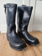Buty skórzane podkute oficerki Bundeswehra vintage militarne wojskowe