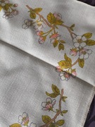 Lniany bieżnik obrus na stół vintage PRL