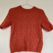 Pomarańczowy sweterek na krótki rękaw H&M