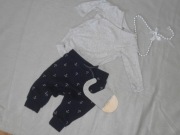 Zestaw H&M spodnie dresowe + body-bluzka kopertowa 62 cm #73