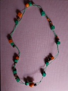 Korale drewniane naszyjnik