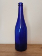 Butelka szkło kobaltowe 750ml ozdoba lub na trunek