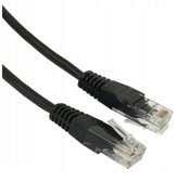 Przyłącze patchcord RJ45 UTP CAT.6 czarny 1m