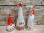 Świece bożonarodzeniowe Adpal zestaw bubble choinka skrzat i Mikołaj