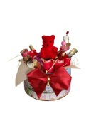 Elegancki box prezentowy z misiem i dodatkami 