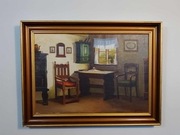 Stary obraz na płótnie sygnowany 