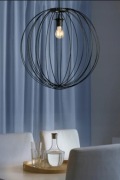 Lampa wisząca czarna loft, Żyrandol, klosz Ikea