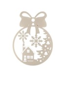 15x Bombka na choinkę 3D + zawieszka – ozdoba świąteczna