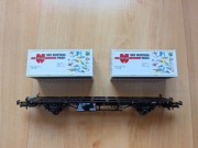 Wagon towarowy, platforma, kontener, H0
